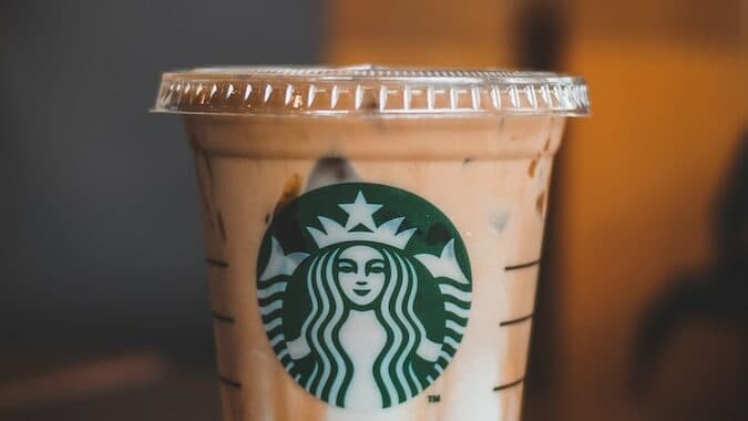 white and brown starbucks cup