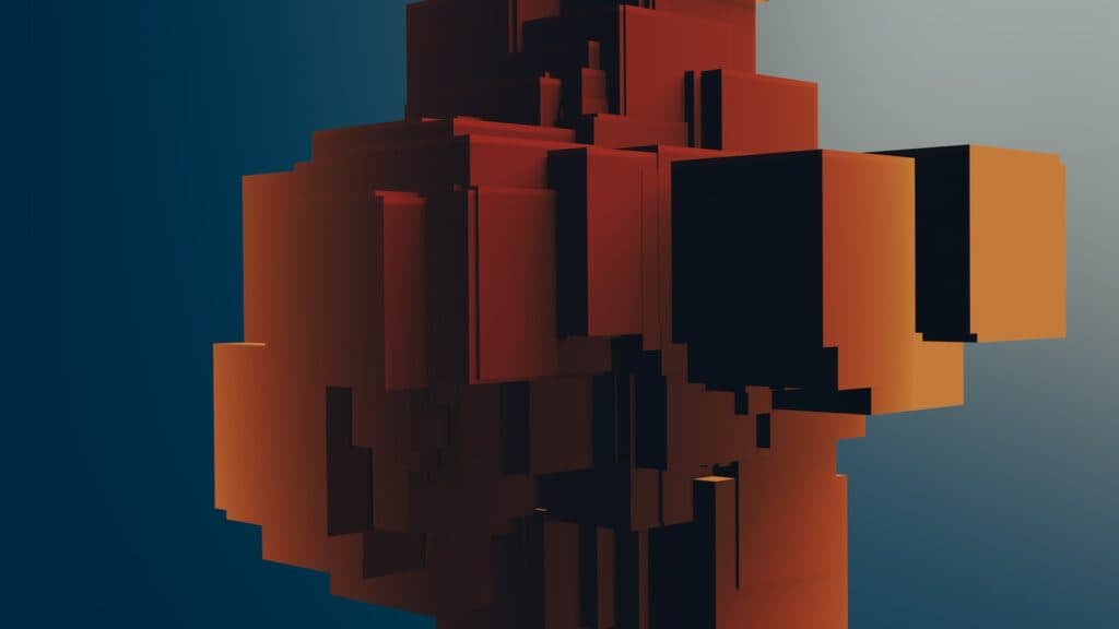 a red and black logo