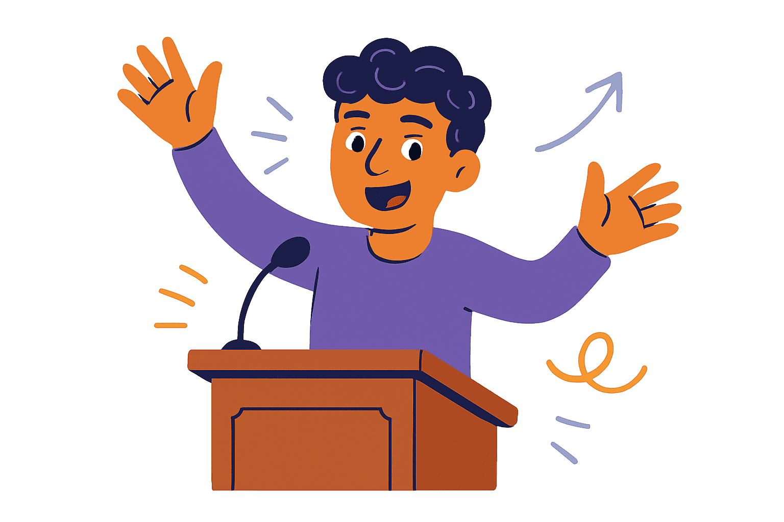 character at a pulpit