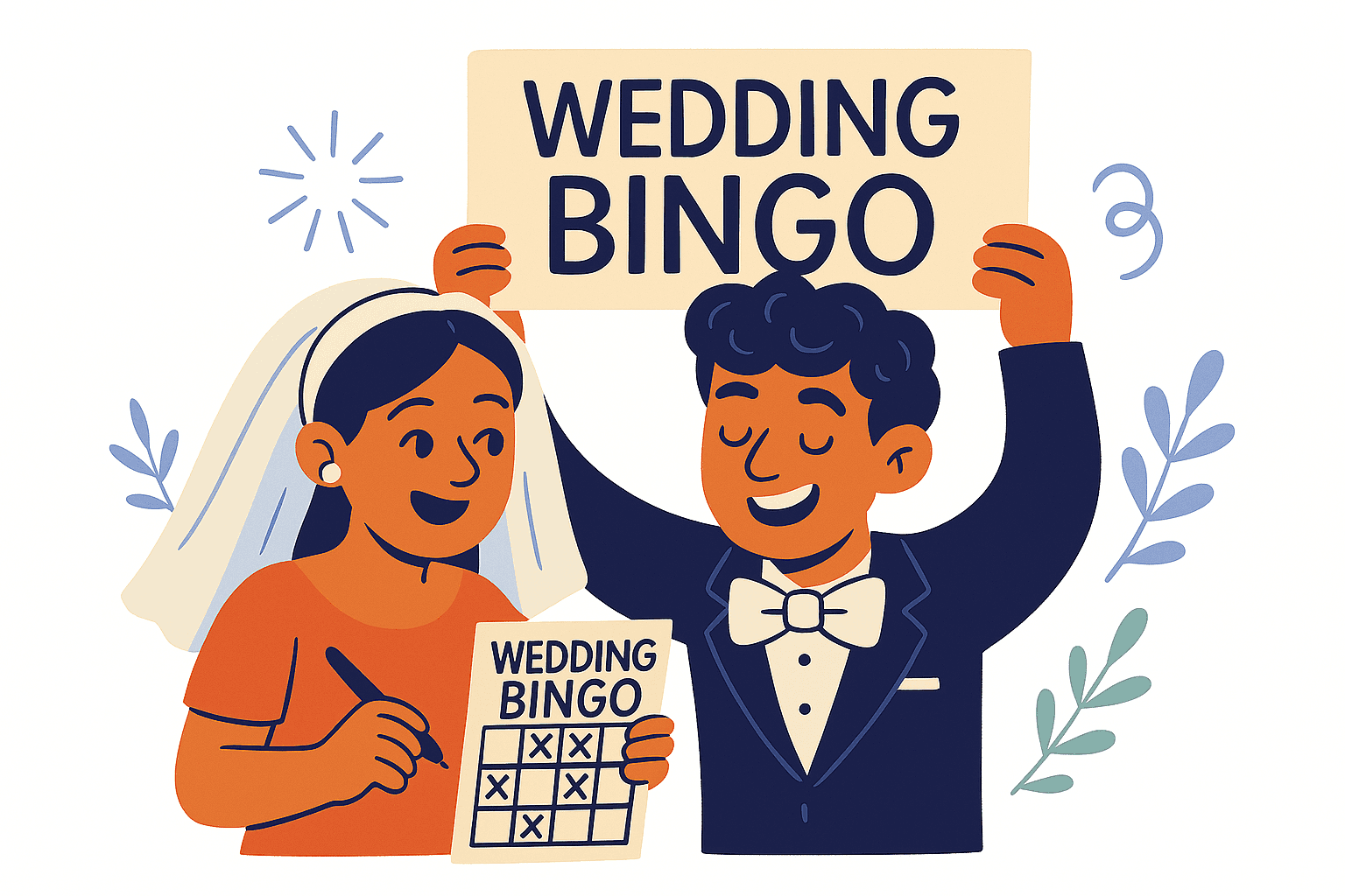 wedding bingo illustration